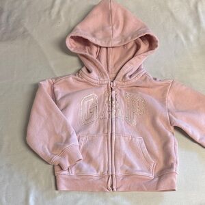 GAP Kids Pink Hoodie Jacket with Full Zip Front